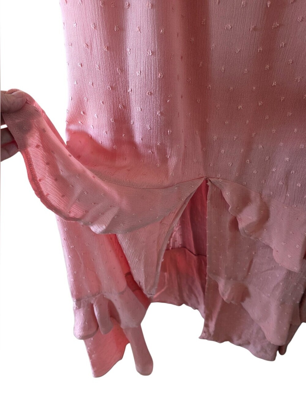 Blue Blush Pink V-Neck Spaghetti Strap Maxi Dress Size Large NWT - Picture 6 of 12